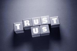 Trust Word with Wooden Cubes photo