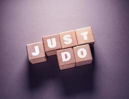 Just Do Word with Wooden Cubes photo