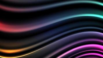 Abstract modern technology glowing neon colors lighting fluid flowing motion on dark background vector