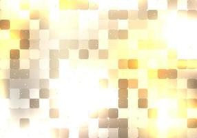 patrón de mosaico de cuadrados geométricos dorados o marrones abstractos con fondo de efecto de iluminación de polvo vector