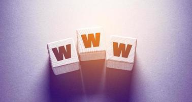 WWW Word with Wooden Cubes photo