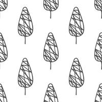 Vector seamless pattern in Scandinavian style with flowers and leaves