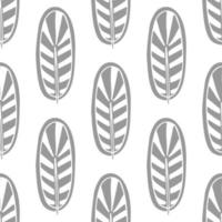 Vector seamless pattern in Scandinavian style with flowers and leaves