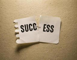 Business Success words with Concept idea photo