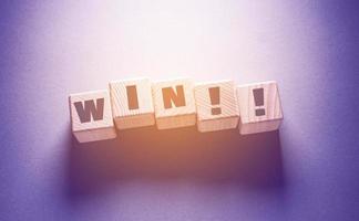 Win Word with Wooden Cubes photo