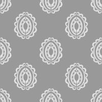 Vector seamless pattern in Scandinavian style with flowers and leaves