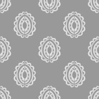 Vector seamless pattern in Scandinavian style with flowers and leaves