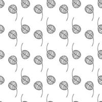 Vector seamless pattern in Scandinavian style with flowers and leaves