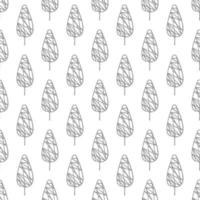 Vector seamless pattern in Scandinavian style with flowers and leaves