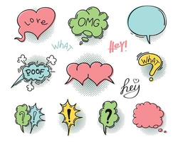 Set of speech bubbles in retro style on a white background. Vector icon bubble icon. Comic speech.