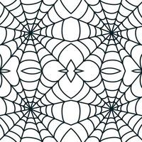 Spider web seamless Halloween background texture cobweb gossamer. Vector illustration.