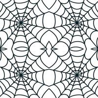 Spider web seamless Halloween background texture cobweb gossamer. Vector illustration.