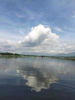 clouds over the lake photo