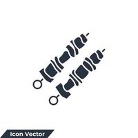 shish kebab icon logo vector illustration. shish kebab symbol template for graphic and web design collection