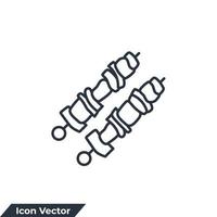 shish kebab icon logo vector illustration. shish kebab symbol template for graphic and web design collection