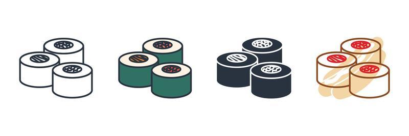sushi icon logo vector illustration. sushi symbol template for graphic and web design collection