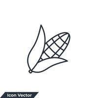 corn icon logo vector illustration. corn symbol template for graphic and web design collection