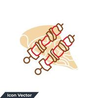 shish kebab icon logo vector illustration. shish kebab symbol template for graphic and web design collection