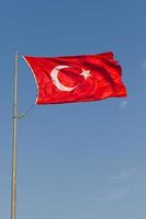 bandera turca en estambul foto