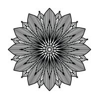 black ornamental mandala design background,mandala design,Mandala pattern Coloring book Art wallpaper design, black and white mandala vector