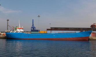 Cargo Ship in port photo