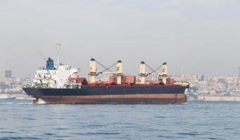 Cargo Ship in sea photo