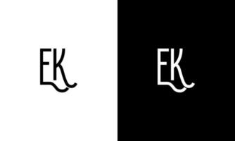 Letter EK vector logo free template Free Vector