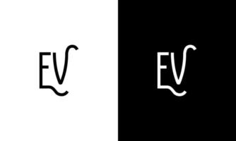 Letter EV vector logo free template Free Vector