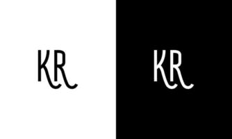 Letter KR vector logo free template Free Vector