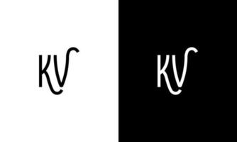 carta kv vector logo plantilla gratis vector gratis