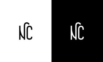 Letter NC vector logo free template Free Vector