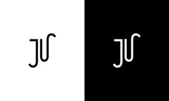 Letter JU vector logo free template Free Vector