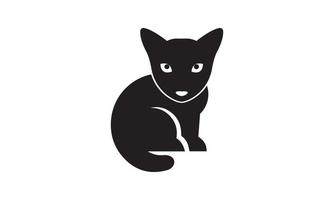 cat logo design free vector template.