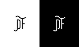 Letter DF vector logo free template Free Vector