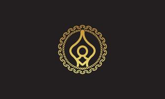 Yoga style luxury logo design free vector template.