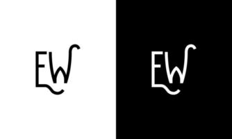 Letter EW vector logo free template Free Vector