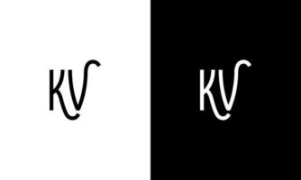 Letter KV vector logo free template Free Vector