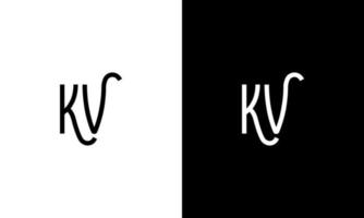 Letter KV vector logo free template Free Vector