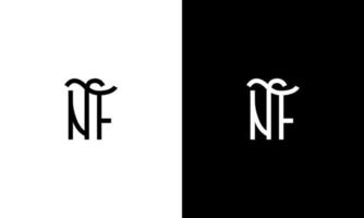 Letter NF vector logo free template Free Vector