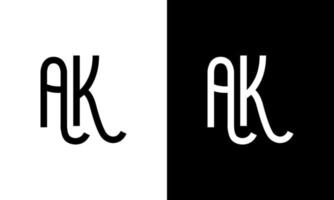 Letter AK vector logo free template Free Vector