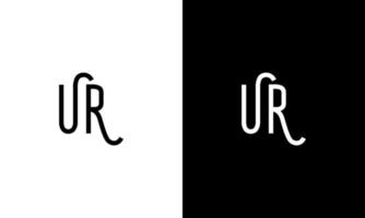 Letter UR vector logo free template Free Vector