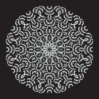Mandala Pattern in black background.Editable Color. vector