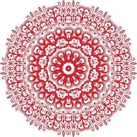 Mandala Design in a white background.Red Color Decorative Design. vector