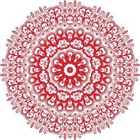 diseño de mandala en un fondo blanco. diseño decorativo de color rojo. vector