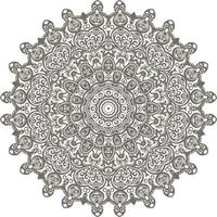 Mandala Design in a white background.Grey Color Decorative Design. vector