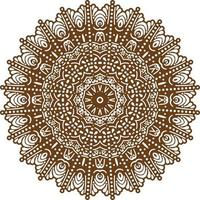 Deep Brown Color Mandala in a white Background.Lace Pattern Design. vector