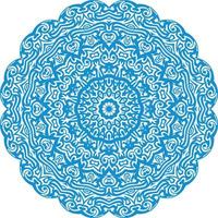 Blue Color Mandala Pattern.Floral Circular Pattern Design.Floral Circular Pattern Design. vector