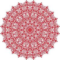 Red color Mandala Pattern. vector