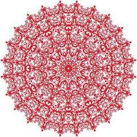 Red color Mandala Pattern. vector