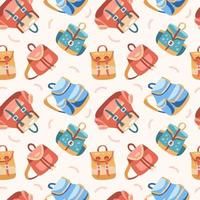 Seamless vector pattern with bags